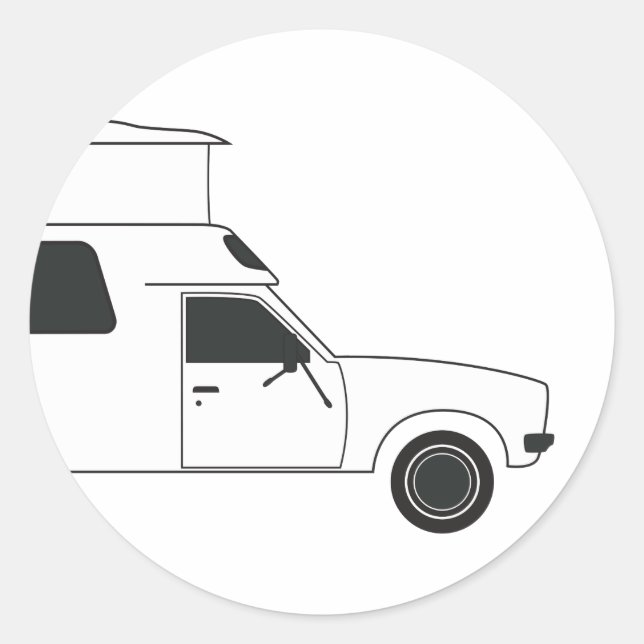 Sticker Rond camionneur chinois pop up (Devant)