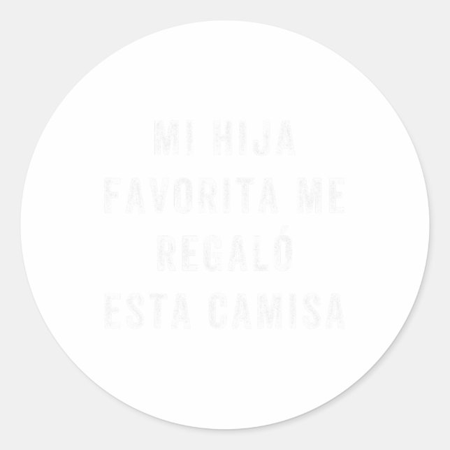 Sticker Rond Camisa Para Papa E Hija Camisa Graciosa Para Papa (Devant)