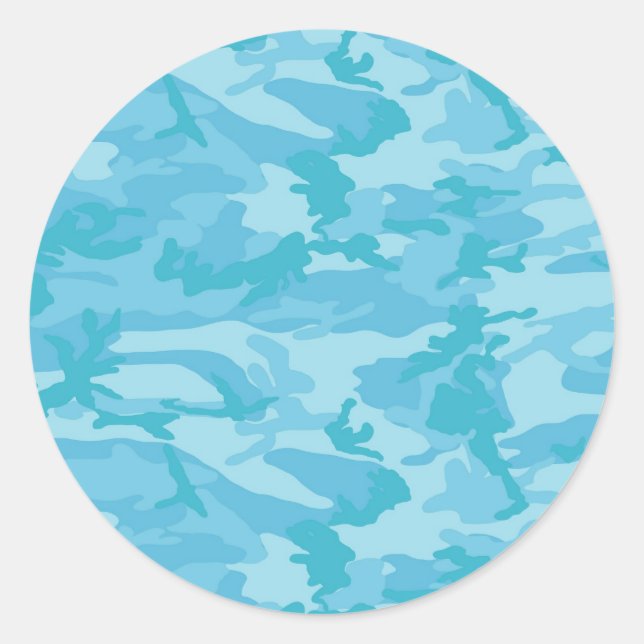 Sticker Rond Camo bleu (Devant)