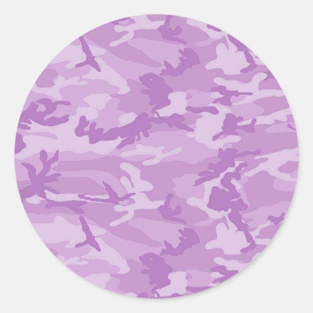 Sticker Rond Camo violet (Devant)