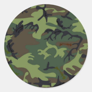 Sticker Rond Camouflage