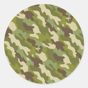Sticker Rond Camouflage