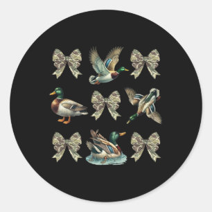 Sticker Rond Camouflage Camo Camo Bow Chasse au canard de Malla