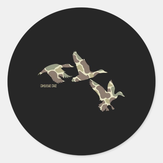 Sticker Rond Camouflage Camouflage Camo Camo Chasse de canard C (Devant)