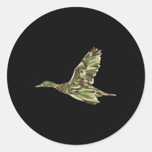 Sticker Rond Camouflage Camouflage Camo Camo Chasse de canard C
