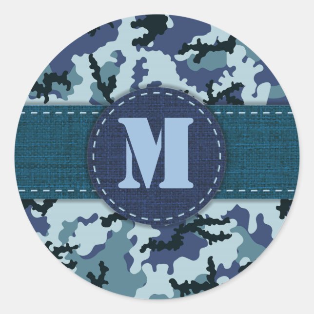 Sticker Rond Camouflage de la marine (Devant)