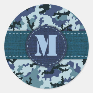 Sticker Rond Camouflage de la marine