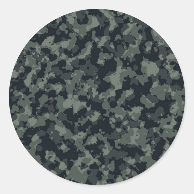 Sticker Rond Camouflage de l'armée (Devant)