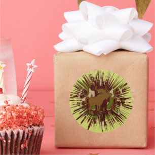 Sticker Rond Camouflage Moose Break-out Camo