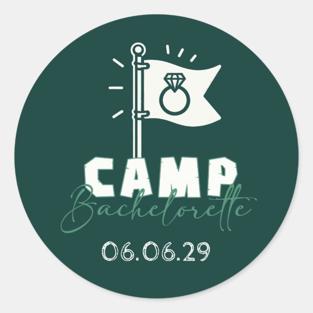 Sticker Rond Camp Bachelorette (Devant)