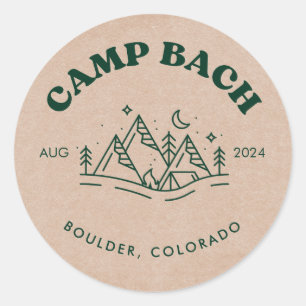 Sticker rond Camp Bachelorette