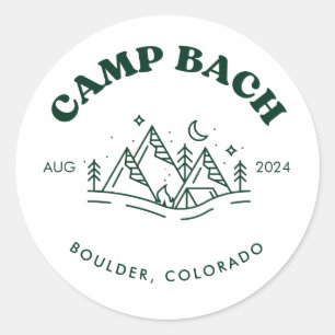 Sticker rond Camp Bachelorette
