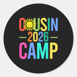 Sticker Rond Camp de cousins 2026 vacances familiales assorties
