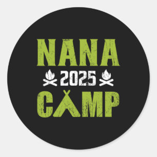 Sticker Rond Camp de Nana 2025 Vacances familiales Équipe de ca