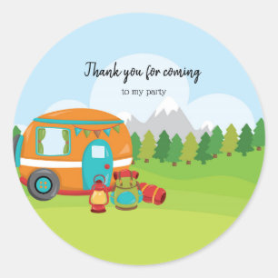 Sticker Rond Camp d'été