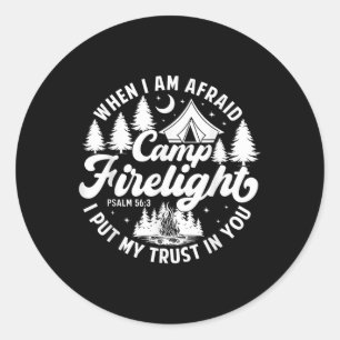 Sticker Rond Camp Firelight Vacances Bible School Christian Sum