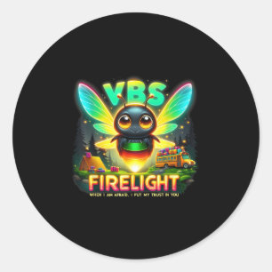 Sticker Rond Camp Vacation Bible School Firework 2025 Vbs Camp