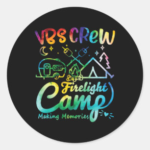 Sticker Rond Camp Vbs Crew Camp Firelight École biblique de vac