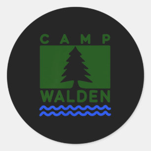 Sticker Rond Camp Walden, Camp d'été Girls, Girls Camp d'été