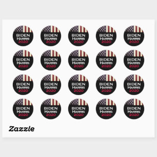 Sticker Rond Campagne BIDEN HARRIS 2020 Americana