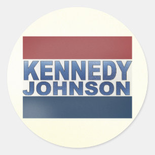 Sticker Rond Campagne de Kennedy Johnson