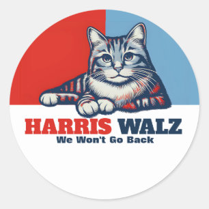 Sticker Rond Campagne Harris Walz