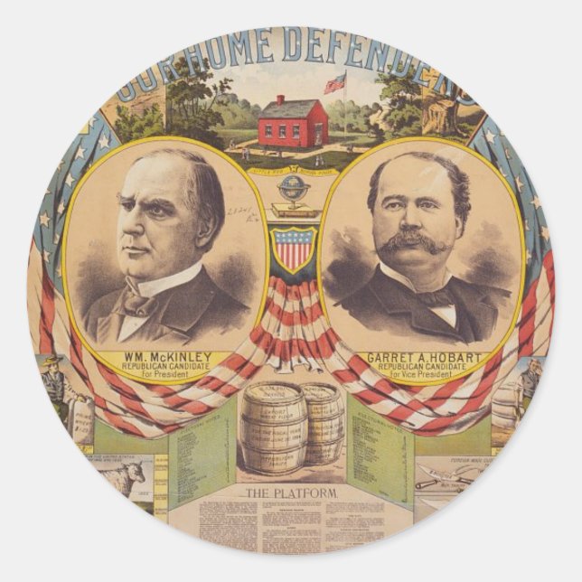 Sticker Rond Campagne présidentielle du parti républicain vinta (Devant)