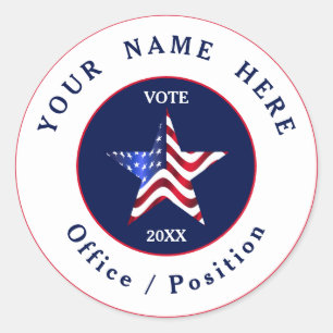 Sticker Rond Campagne présidentielle politique moderne