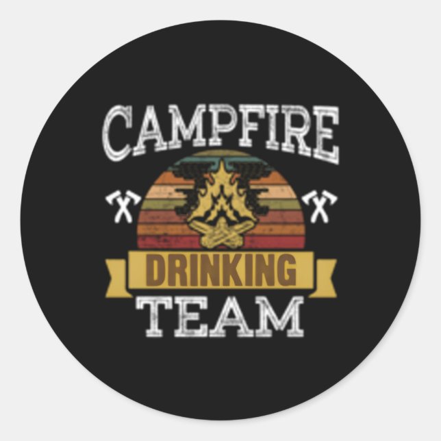 Sticker Rond Camper Camper de l'équipe de boisson Camg (Devant)