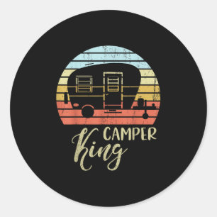 Sticker Rond Camper King Cly Sy Smart Y Matching Couple Camping