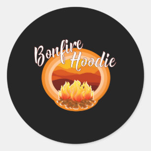 Sticker Rond Campeurs de feu de camp