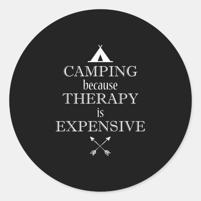 Sticker Rond Camping  (Devant)