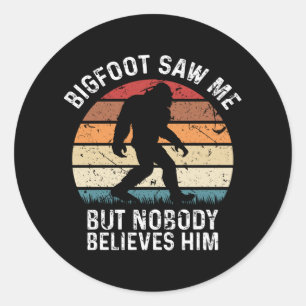 Sticker Rond Camping Bigfoot Randonnée Yeti Funny Cadeau extéri