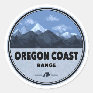 Sticker Rond Camping dans la chaîne de montagnes de la côte de