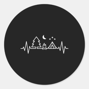 Sticker Rond Camping extérieur battement de coeur faune nature