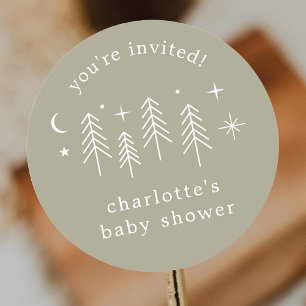 Sticker Rond Camping Vous êtes invité