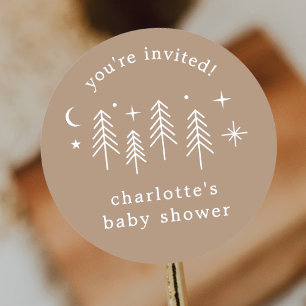 Sticker Rond Camping Vous êtes invité