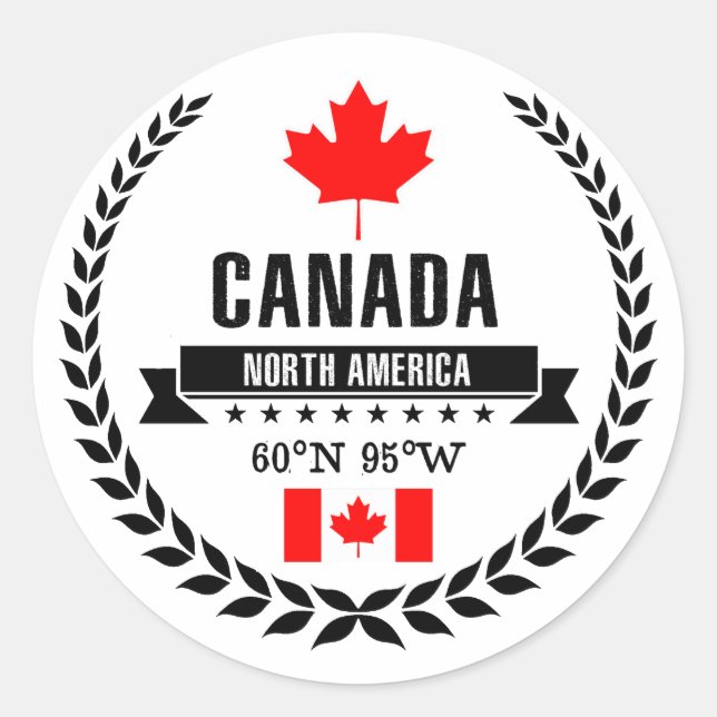 Sticker Rond Canada (Devant)