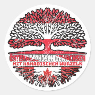 Sticker Rond Canada Canada Autriche Arbre