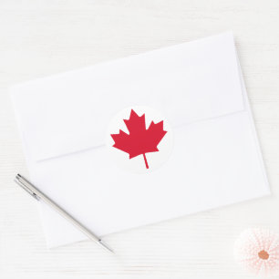 Sticker Rond Canada Maple Leaf Patriotique Gratuit Non À Vendre