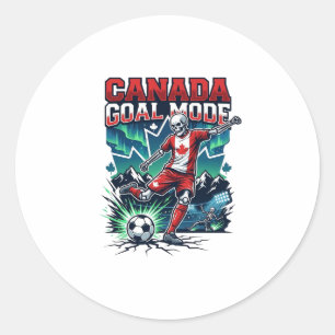 Sticker Rond Canada Mode de but squelette attaquant nations dyn