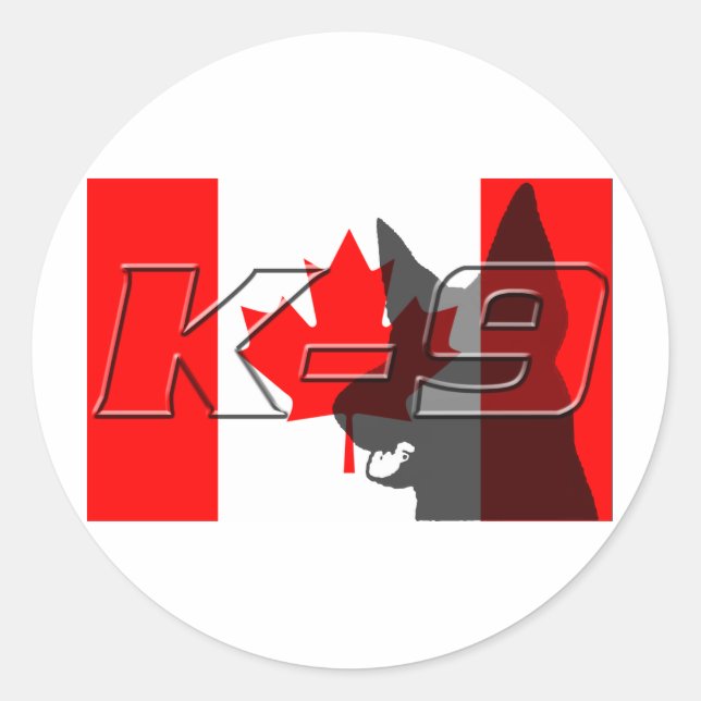Sticker Rond CanadaK9 (Devant)
