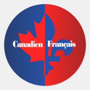 Sticker Rond Canadien Francais