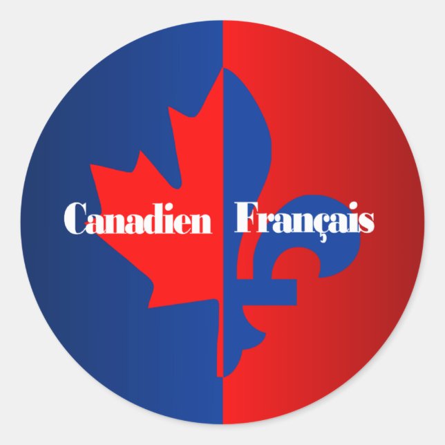 Sticker Rond Canadien Francais (Devant)