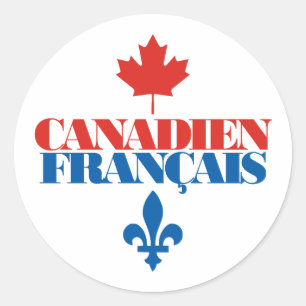Sticker Rond Canadien Français 3