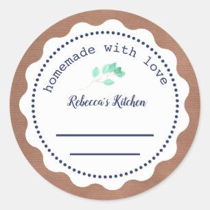 Sticker Rond Canalisation de jam personnalisée   Fait maison av