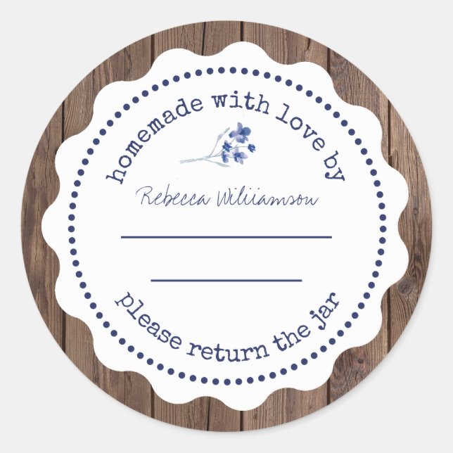 Sticker Rond Canalisation de jam personnalisée | Maison faite a (Devant)