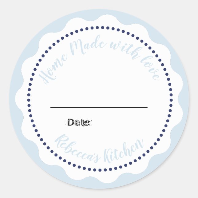 Sticker Rond Canalisation de jam personnalisée | Mason Jar fait (Devant)