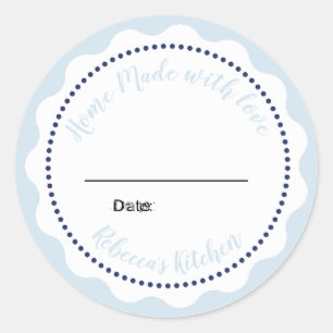 Sticker Rond Canalisation de jam personnalisée   Mason Jar fait