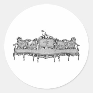 Sticker Rond canapé ligne art